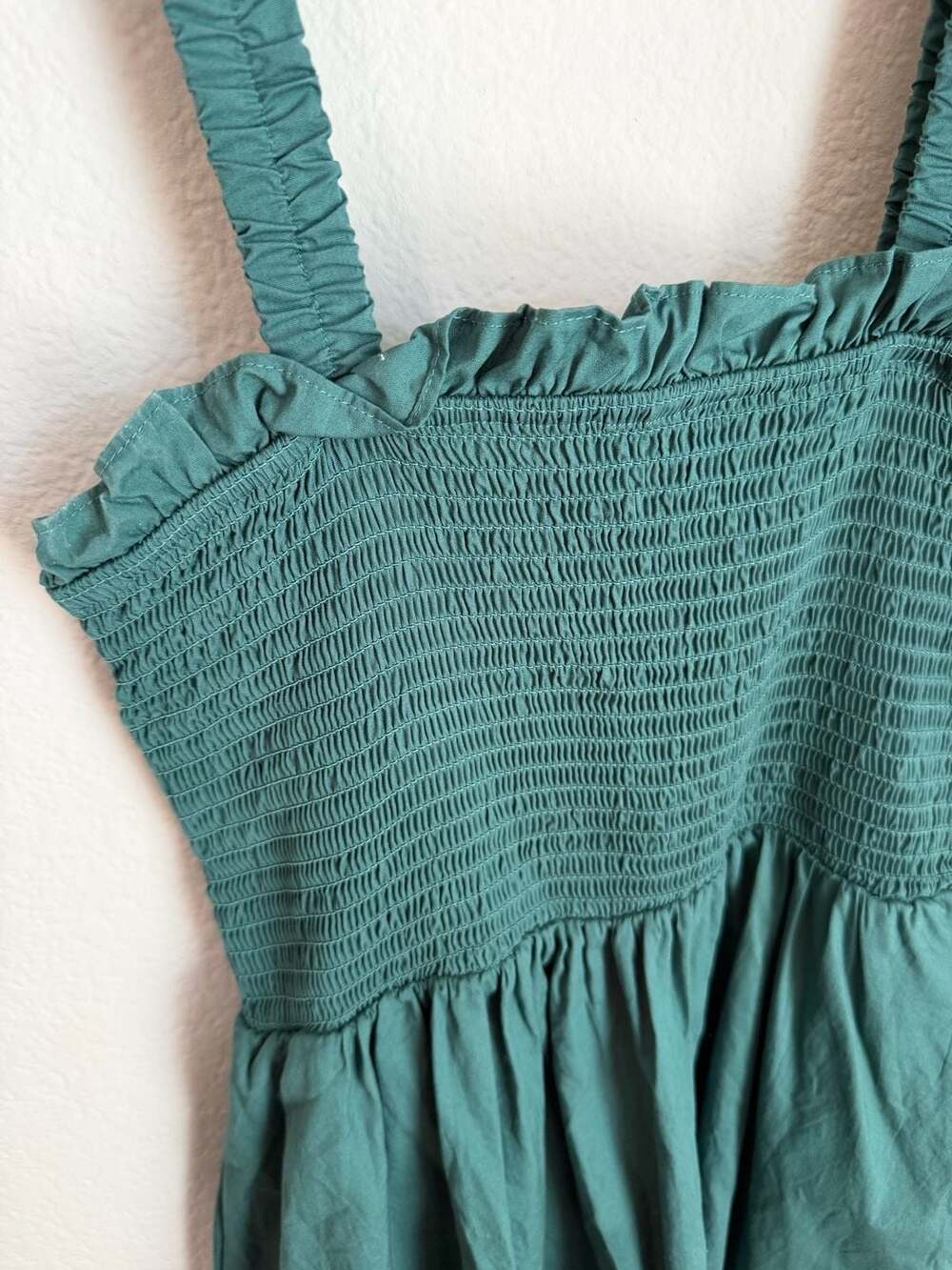 Altar'd State Green Smocked Ruffle Mini Dress - Picture 2 of 5